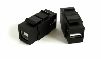 1Розетки, адаптеры и модули Keystone kj1-usb-a-b2-bk вставка формата keystone jack с проходным адаптером usb 2.0 (type a-b), rohs, черная | 251215 | hyperline выгодная цена