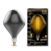 Лампы (источники света) лампа светодиодная led vintage filament flexible sd160 8w e27 160*270mm gray 2400k 1/6 | 163802008 | gauss выгодная цена
