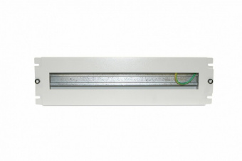 1Шкафы и стойки телекоммуникационные 19 bpb19-ps-3u-ral7035 панель с din-рейкой с регулируемой глубиной установки, 19", 3u, 22 места, цвет серый (ral 7035) | 437076 | hyperline выгодная цена