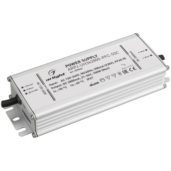 1Ленты светодиодные блок питания arpj-uh362800-pfc-55c (100w, 2.8a) | 025044 | arlight выгодная цена
