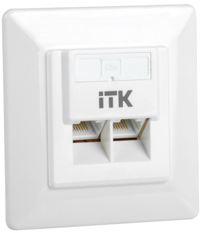 1Розетки, адаптеры и модули Keystone внутренняя инф. розетка rj45 кат. 5е utp 2 порта | cs2-1c5eu-2-1 | itk выгодная цена