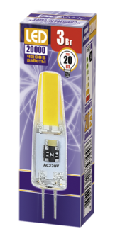 1Лампы (источники света) лампа светодиодная led 3вт g4 220в 3000к pled-g4 cob капсульная | 2857446 | jazzway выгодная цена