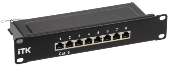 1Патч-панели 1u патч-панель кат.6 stp 8 портов 10" dual idc | pp08-1uc06s-d05-10 | itk выгодная цена
