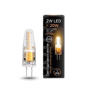 1Лампы (источники света) лампа светодиодная led 2вт g4 12в 2700к | 207707102 | gauss выгодная цена