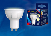 Лампы (источники света) лампа светодиодная led-jcdr 6w/ww/gu10/fr plp01wh led. «jcdr», матовая. серия яркая, пр-во россия, 3000k | ul-00002423 | uniel выгодная цена