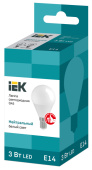 Лампы (источники света) лампа светодиодная led 3вт е14 220в 4000к g45 шар | lle-g45-3-230-40-e14 | iek выгодная цена