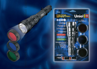1Фонари фонарь рабочий premium «fighting spirit 550 max» p-ml076-bb black алюм. mc-e cree led 2 х cr123a в/к, черн | 05727 | uniel выгодная цена