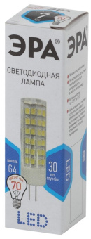 1Лампы (источники света) лампа светодиодная led 7вт g4 220в 4000к smd jc капсульная | б0027860 | эра выгодная цена