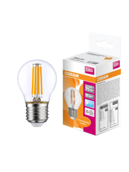 1Лампы (источники света) лампа светодиодная филаментная led star classic p 6w, прозрачная колба, е27 ledsclp75 6w/840 230v fil e2710x1ru | 4058075218239 | osram выгодная цена