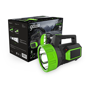1Фонари фонарь прожекторный светодиодный gfl604 3w 150lm lead acid 900mah led 1/10/40 | gf604 | gauss выгодная цена