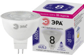 Лампы (источники света) лампа светодиодная std led lense mr16-8w-860-gu5.3 gu5.3 8вт линзованная софит холодный белый свет | б0054940 | эра выгодная цена