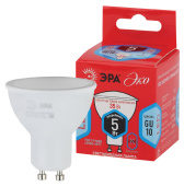 Лампы (источники света) лампа светодиодная red line eco led mr16-5w-840-gu10 | б0019063 | эра выгодная цена