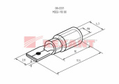 Изделия для монтажа и опрессовки кабеля клемма плоская изолированная штекер 2.8 мм 1.5-2.5 мм? (рпи-п 2.5-(2.8)) синяя | 08-0331 | rexant выгодная цена