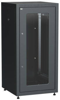 1Шкафы и стойки телекоммуникационные 19 шкаф linea e 24u 600х600мм двери 2шт стек. и метал. чер. | le05-24u66-gm | itk выгодная цена