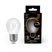 Лампы (источники света) лампа светодиодная filament шар 9w 590lm 3000к е27 milky диммируемая led 1/10/50 | 105202109-d | gauss выгодная цена