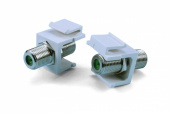 Розетки, адаптеры и модули Keystone kj1-fcon-3g-n-wh вставка формата keystone jack с проходным адаптером f-типа, nickel plated, 3ггц, rohs, белая | 246966 | hyperline выгодная цена