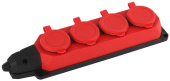 Разъемы каучуковые k-4e-red-ip44 эра колодка каучуковая с/з 4гн 16a ip44 красная | б0044553 | эра выгодная цена