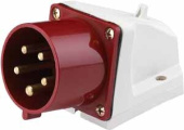 Разъемы промышленные вилка стационарная 525 3р+ре+n 32а 380в ip44 вс-102 a | 26024dek | dekraft выгодная цена