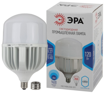 1Лампы (источники света) лампа светодиодная промышленная led power t160-120w-4000-e27/e40 (диод, колокол, 120вт, нейтр, e27/e40) (6/96) | б0049103 | эра выгодная цена