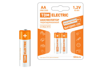 1Элементы питания и аккумуляторы аккумулятор aa-2300 mah ni-mh bp-2 | sq1702-0070 | tdm выгодная цена