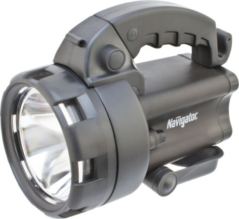 1Фонари фонарь светодиодный npt-sp09-accu 1led 3вт+4led аккумуляторный прожектор пластик | 94963 | navigator выгодная цена