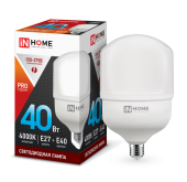 Лампы (источники света) лампа светодиодная промышленная led-hp-pro 40вт 230в е27 с адаптером e40 4000к 3600лм | 4690612031095 | in home выгодная цена