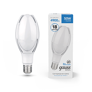 1Лампы (источники света) лампа светодиодная промышленная basic bt110 ac180-240v 50w 4900lm 6500k e40 led 1/20 | 11834352 | gauss выгодная цена