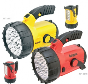 1Фонари фонарь универсальный npt-sp06-accu прожект/кемп. 23+18+4led, аккум.4в, 2ач. | 94960 | navigator выгодная цена