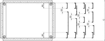 1Шкафы, боксы и аксессуары 2-х мод. плата каб. ввода sf 800x400 | nsyec841 | schneider electric выгодная цена