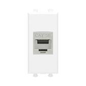 Розетки, выключатели, звонки электрические компьютерная розетка rj-45 без шторки модульная, кат.5е экранированная, "avanti", "белое облако", 1 модуль | 4400761 | dkc выгодная цена