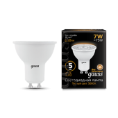 Лампы (источники света) лампа светодиодная led 7вт gu10 220в 2700к mr16 | 101506107 | gauss выгодная цена