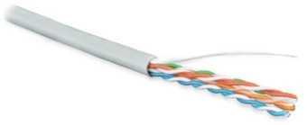 1Кабель витая пара (UTP, FTP) кабель витая пара uutp4-c5e-s24-in-pvc-gy-305(305м)неэкран. u/utp,кат.5e,4пары(24awg),однож.(solid),pvc,-20°c– +75°c,серый | 41903 | hyperline выгодная цена