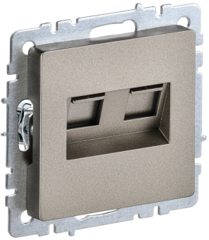 1Розетки, выключатели, звонки электрические brite роз. комп. 2-ая rj45 кат.5e рк10-2-брш шампань | br-k20-1-k37 | iek выгодная цена