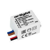 Ленты светодиодные блок питания arj-ke04300-mini (1.2w, 300ma) (arlight, ip20 пластик, 5 лет) | 030177 | arlight выгодная цена