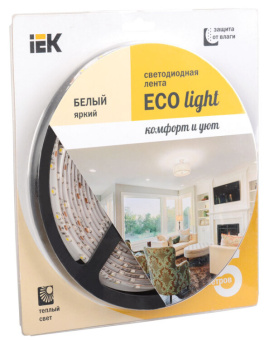 1Ленты светодиодные лента светодиодная 5м блистер lsr-3528ww60-4.8-ip65-12v -eco | lsr1-1-060-65-1-05 | iek выгодная цена