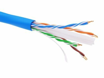 1Кабель витая пара (UTP, FTP) информационный кабель неэкранированый u/utp 4х2 cat6a, lszh, синий | rn6auuls5bl | dkc выгодная цена