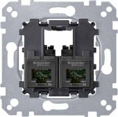 Розетки, выключатели, звонки электрические коннектор 2xrj45 cat6 utp merten | mtn4576-0002 | schneider electric выгодная цена