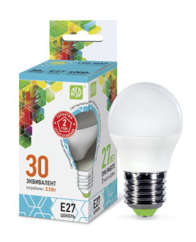 1Лампы (источники света) лампа светодиодная led-шар-standard 3.5вт 230в е27 4000к 320лм | 4690612002040 | asd выгодная цена