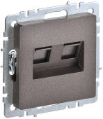 Розетки, выключатели, звонки электрические brite розетка комп. 2-ая rj45 кат.5e рк10-2-бртб темная бронза | br-k20-1-k45 | iek выгодная цена