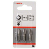 Инструмент ручной биты 3шт extra hard 25 мм ph3 | 2607001515 | bosch выгодная цена