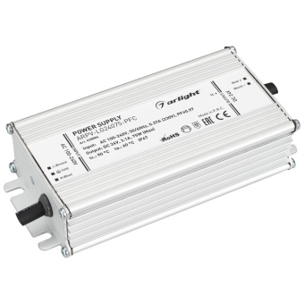 1Ленты светодиодные блок питания arpv-lg24075-pfc (24v, 3.1a, 75w) (arlight, ip67 металл, 5 лет) | 028884 | arlight выгодная цена