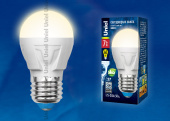 Лампы (источники света) лампа светодиодная led-g45 7w/ww/e27/fr plp01wh led. «шар», матовая. серия яркая, пр-во россия, 3000k | ul-00002420 | uniel выгодная цена