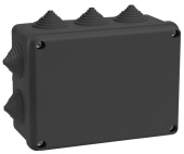 Коробки распределительные коробка расп. км41242 150х110х70мм ip55 10 вв. черная | uko11-150-110-070-k02-55 | iek выгодная цена