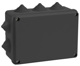 1Коробки распределительные коробка расп. км41242 150х110х70мм ip55 10 вв. черная | uko11-150-110-070-k02-55 | iek выгодная цена
