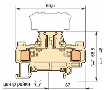 1Клеммные соединения клемма d1,5/6.s.ado.nf ado 1.5мм.кв. | 1sna400083r2500 | te выгодная цена