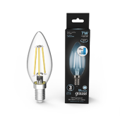 Лампы (источники света) лампа светодиодная black led filament свеча e14 7w 580lm 4100к step dimmable | 103801207-s | gauss выгодная цена