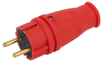 1Разъемы каучуковые вилка vx10-r-ip44 каучуковая c заземлением 16а ip44 прямая красная | б0055415 | эра выгодная цена