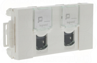 1Розетки, выключатели, звонки электрические mosaic 2хrj45 ftp cat. 6 3 модуля cd | 076546 | legrand выгодная цена
