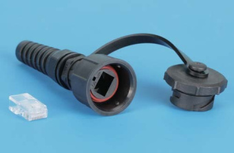 1Промышленные решения plug-ie-8p8c-p-c5 промышленный разъем rj-45 (8p8c) под витую пару, ip67, категория 5e, с защитной крышкой | 45903 | hyperline выгодная цена