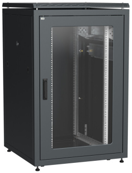 1Шкафы и стойки телекоммуникационные 19 linea n 24u 800х800мм стекл. пер. дв. задн. металл. чер. | ln05-24u88-gm | itk выгодная цена